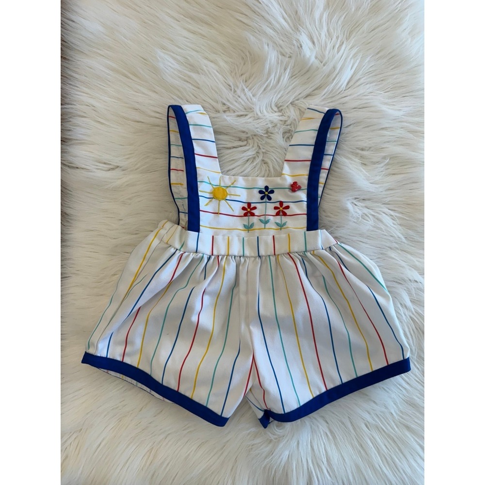 Colorful vintage‎ romper 12m sunshine floral